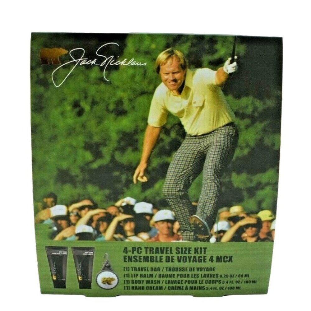 Jack Nicklaus Mens 4 Piece Travel Size Kit Toiletries Bag New - Picture 2 of 5